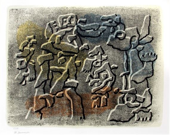 Scheinrelief by Willi Baumeister, 1955/64