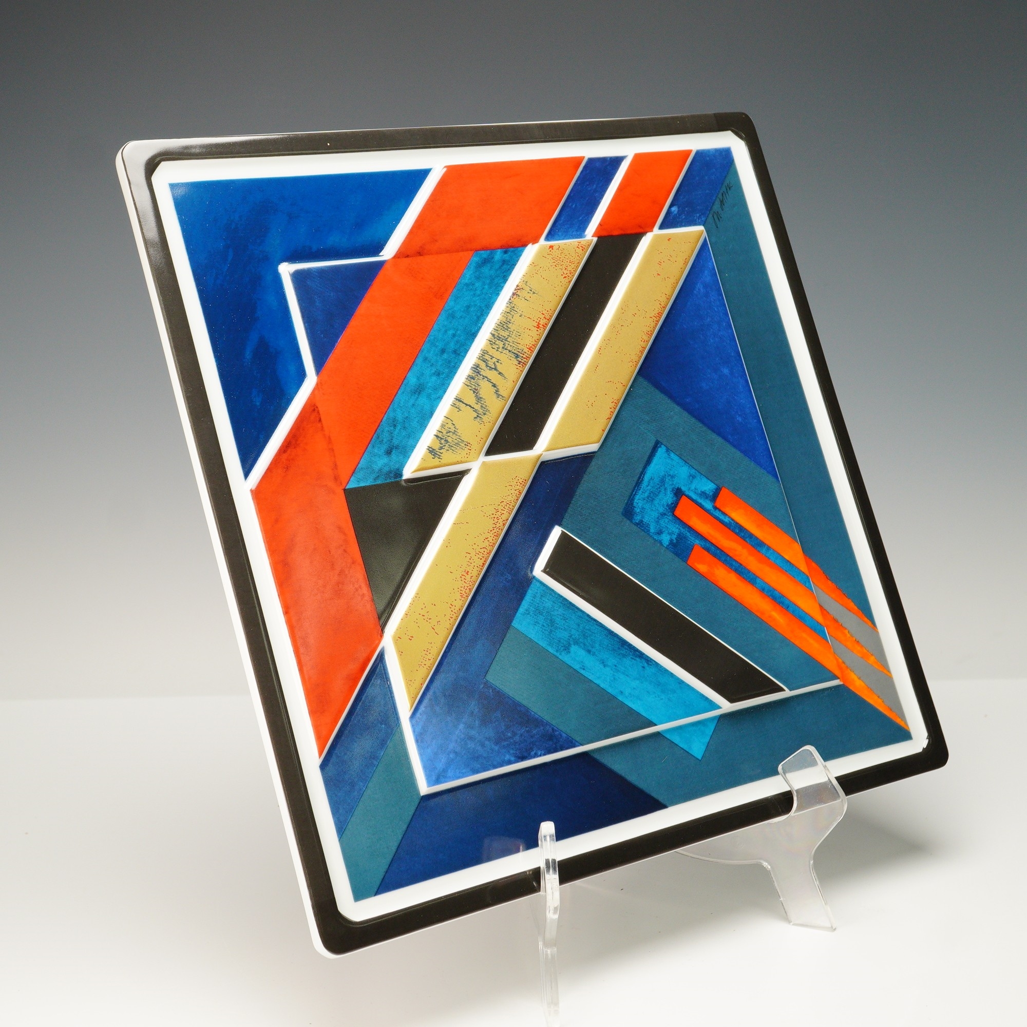 Artwork by Otto Herbert Hajek, Centennial Year Porcelain Plate, Made of Porcelain