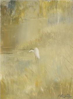 Wetlands with Egret - Patrick Shirvington