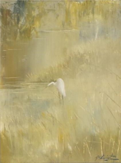 Wetlands with Egret - Patrick Shirvington