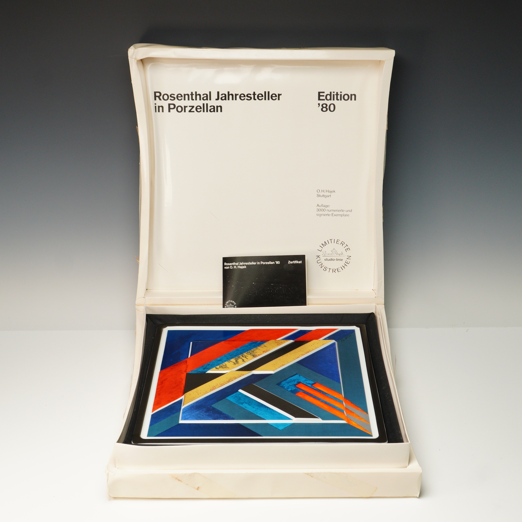 Artwork by Otto Herbert Hajek, Centennial Year Porcelain Plate, Made of Porcelain