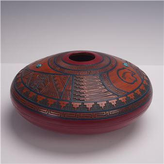 Navajo Red Clay Seed Jar - Bertha Benally