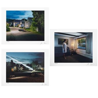 TWILIGHT (SET OF THREE): RAY OF LIGHT; MAN IN CAR WITH SHED & CIRCLE ON WINDOW - Gregory Crewdson
