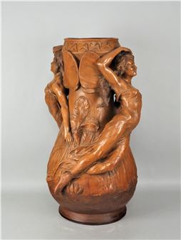 Art Nouveau floor standing vase - F. Bate
