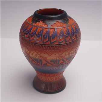 Navajo Red Clay Pottery Vase - Brooklynn Benally
