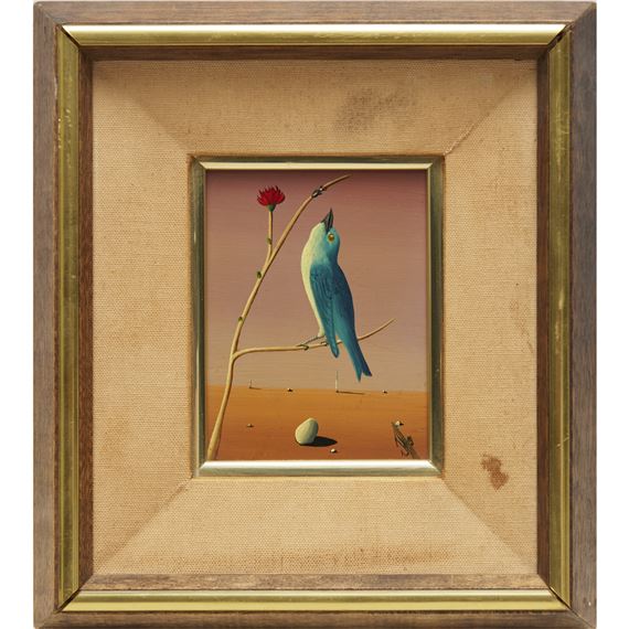 Bird on Branch, in Surrealist Landscape - Jorge Noceda Sánchez