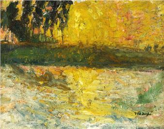 Sunset on the river - Frits van den Berghe