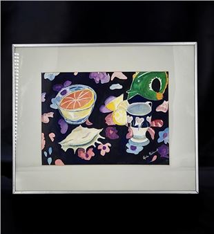 Abstract Still Life Watercolor Painting - Gini Richard