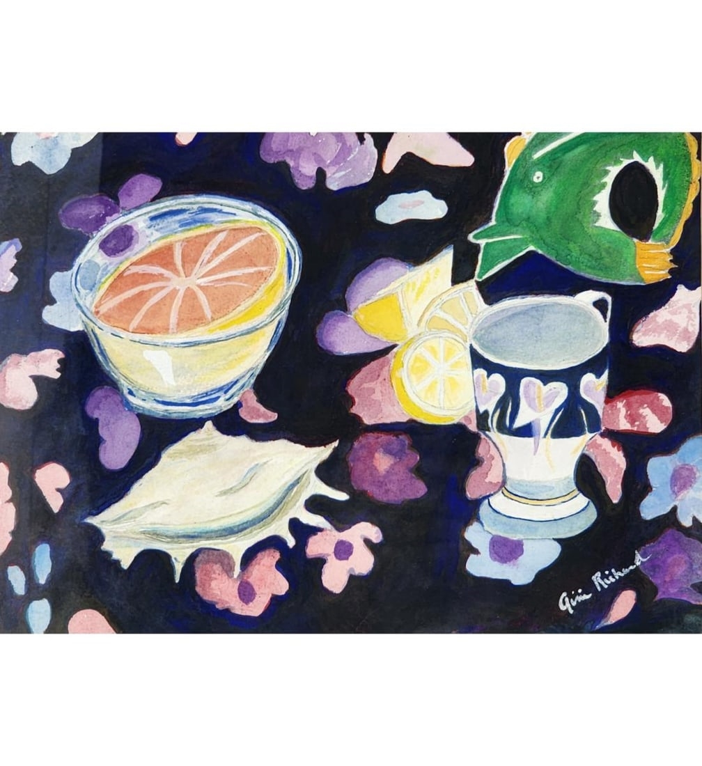 Artwork by Gini Richard, Abstract Still Life Watercolor Painting, Made of Watercolor