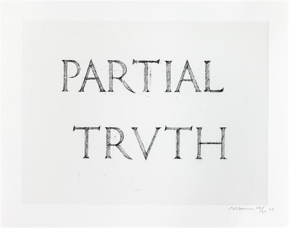 Bruce Nauman | Partial truth (1997) | MutualArt