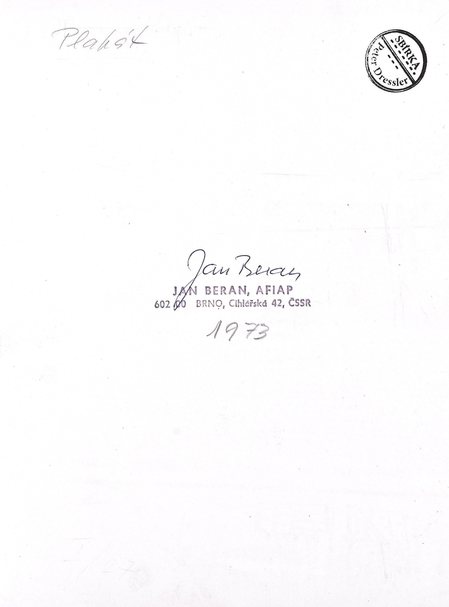 Artwork by Jan Beran, Plakát, Made of Gelatin Silver Print