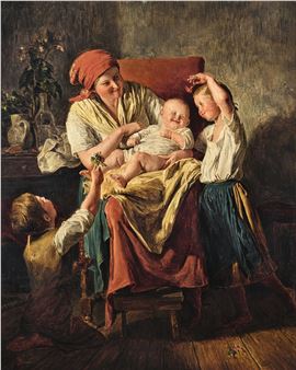 Mother´s Happiness - Ferdinand Georg Waldmüller
