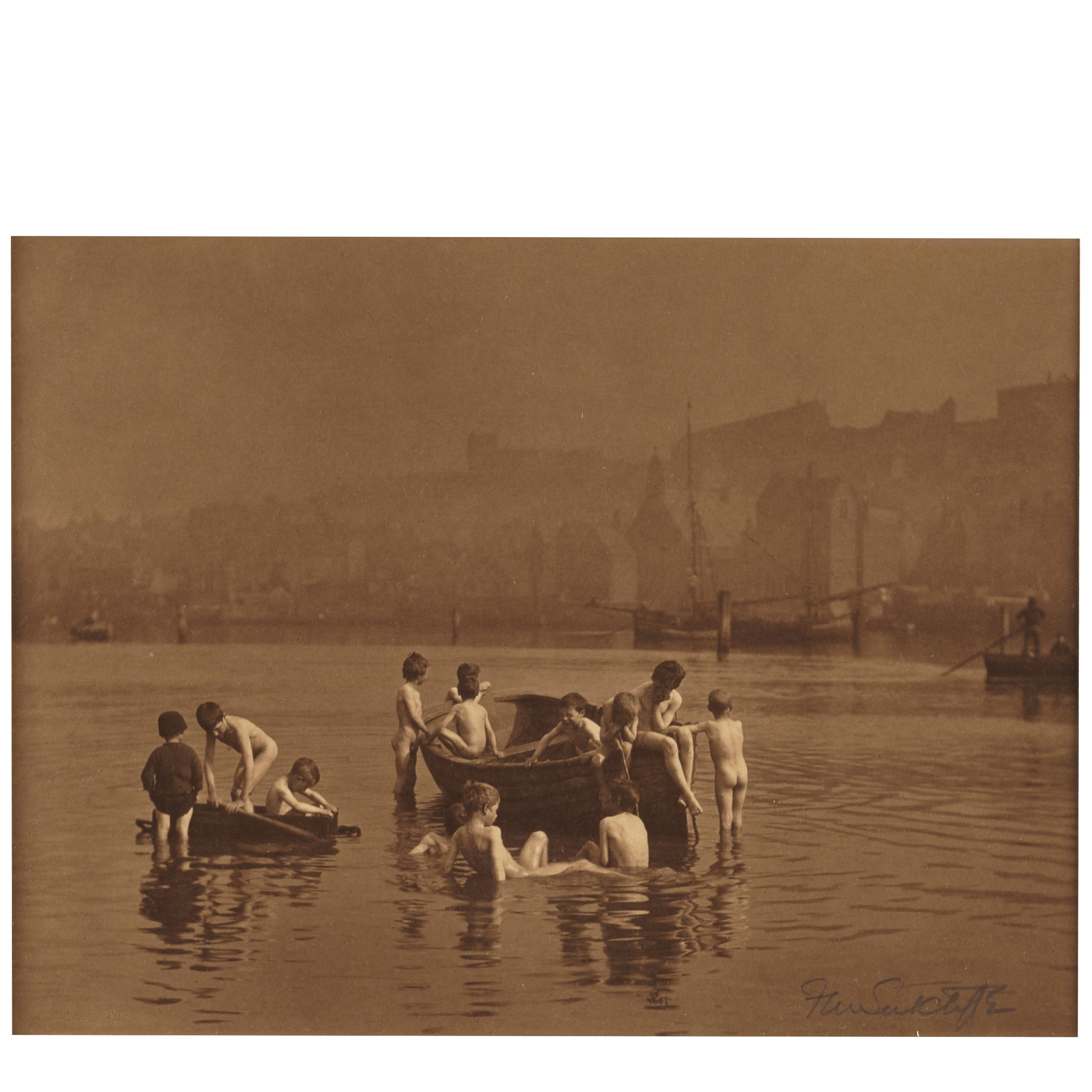 Frank Sutcliffe | 'Water Rats' (Whitby Harbor) (1886) | MutualArt