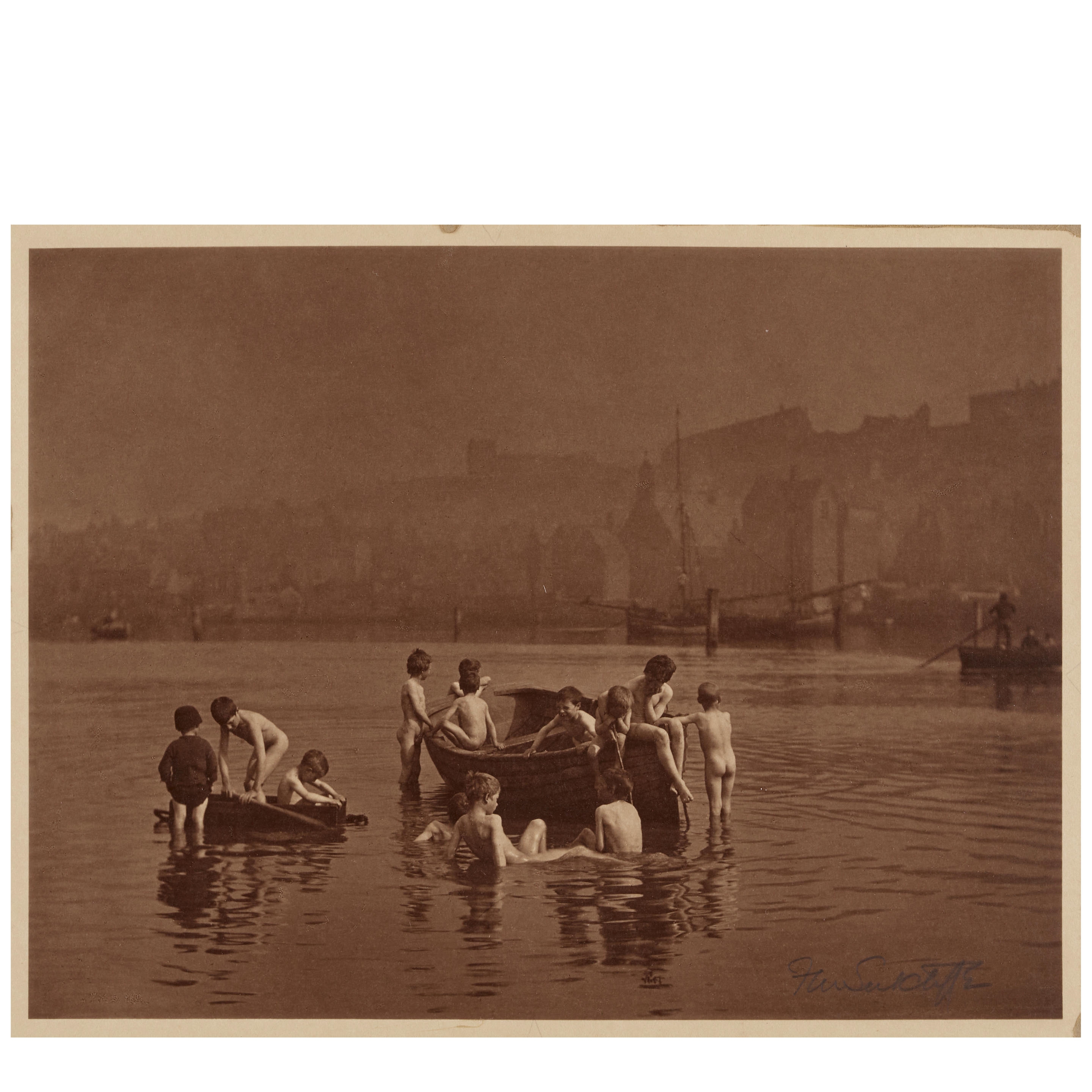 Frank Sutcliffe | 'Water Rats' (Whitby Harbor) (1886) | MutualArt