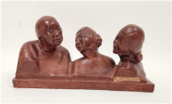 three Chinese busts - Gaston Hauchecorne