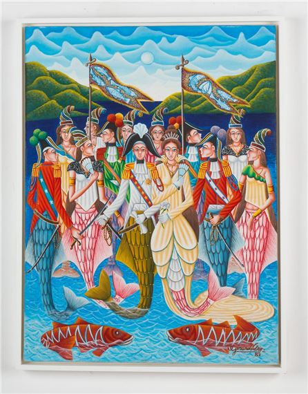 Gerard Valcin | Marriage of La Sirene & Agwe (1987) | MutualArt