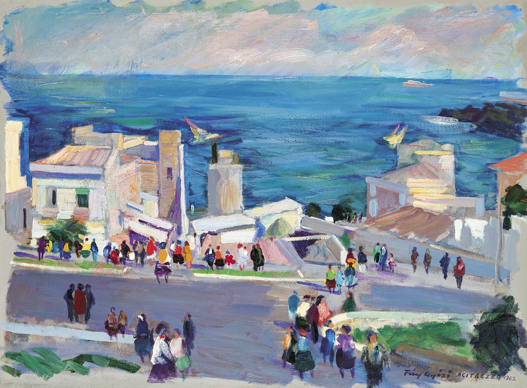 Artwork by Győző Fáy, Acitrezza, Made of Oil On Canvas