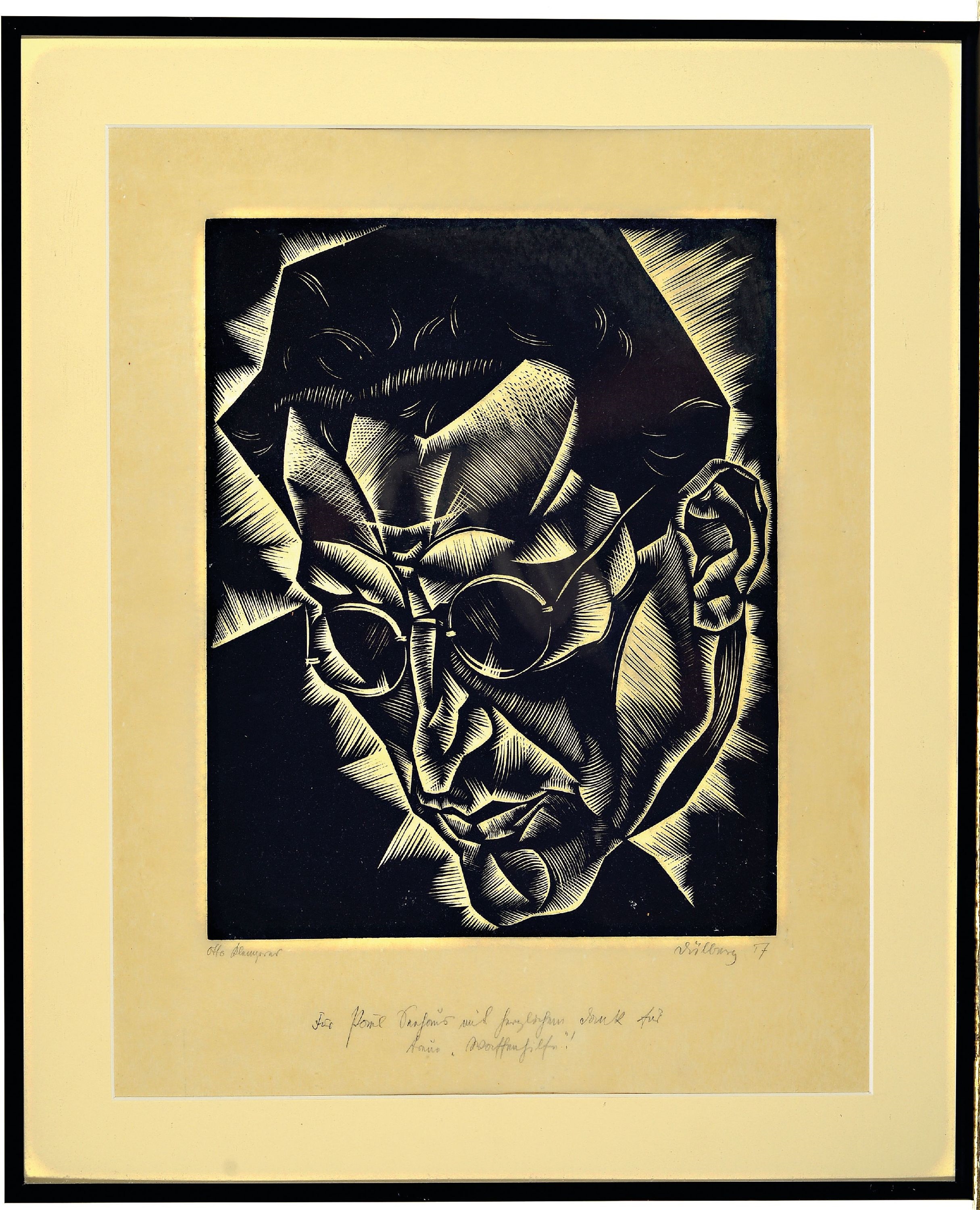 Artwork by Ewald Dülberg, woodcut, Made of woodcut