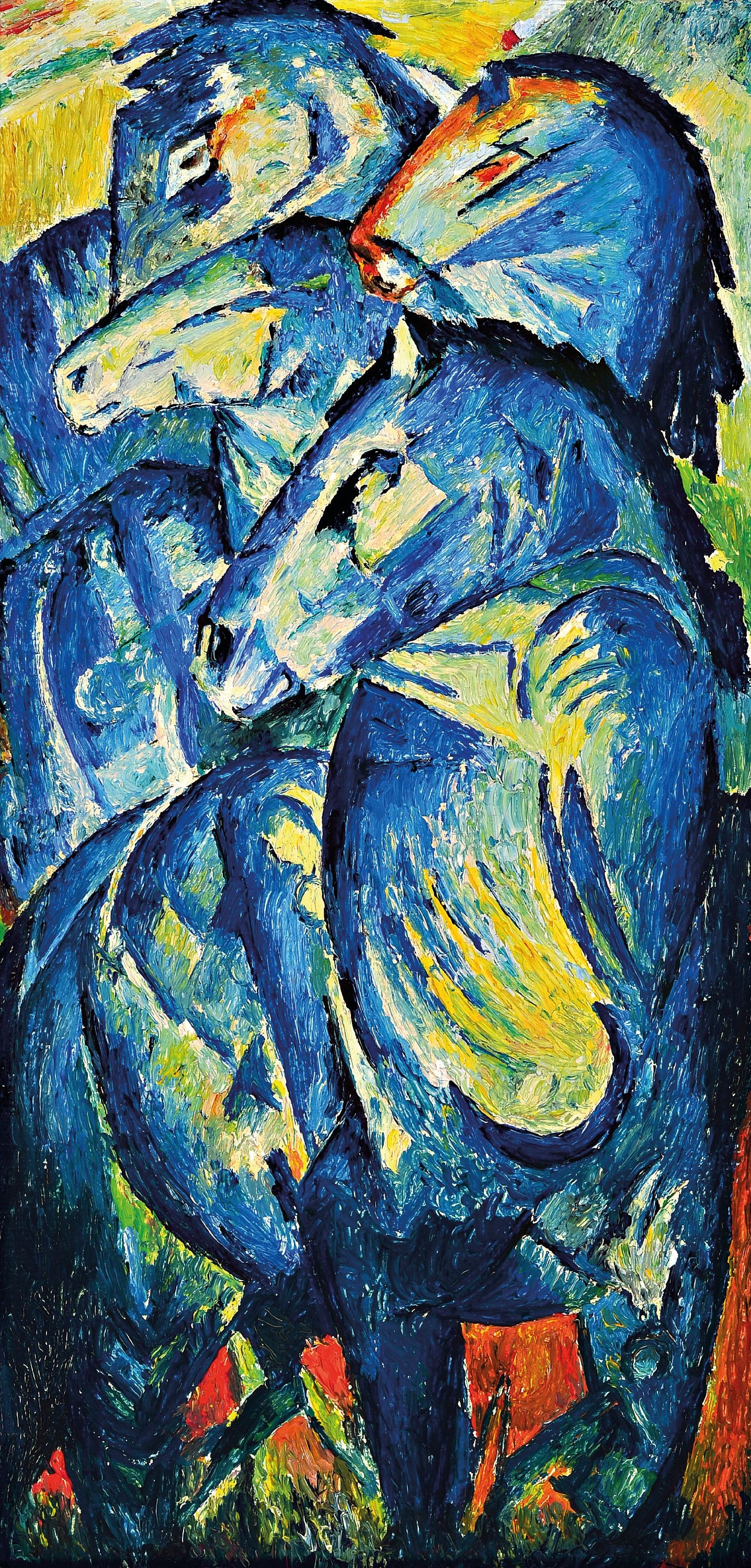 Artwork by Franz Marc, oil/cardboard, Made of oil/cardboard