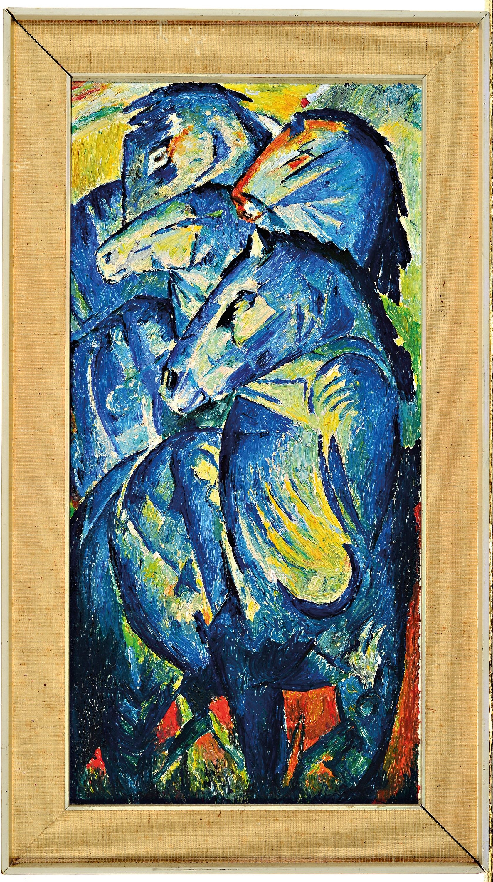 Artwork by Franz Marc, oil/cardboard, Made of oil/cardboard