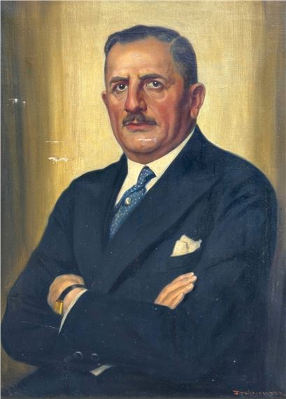 Herr mit blauer Krawatte - Franz Kienmayer