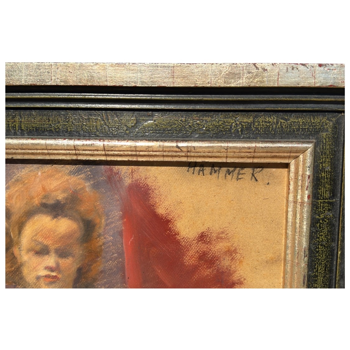 Artwork by Victor Karl Hammer, Sitzender Akt, Made of oil on cardboard