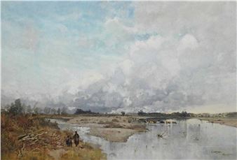 Flusslandschaft - Karl Heffner