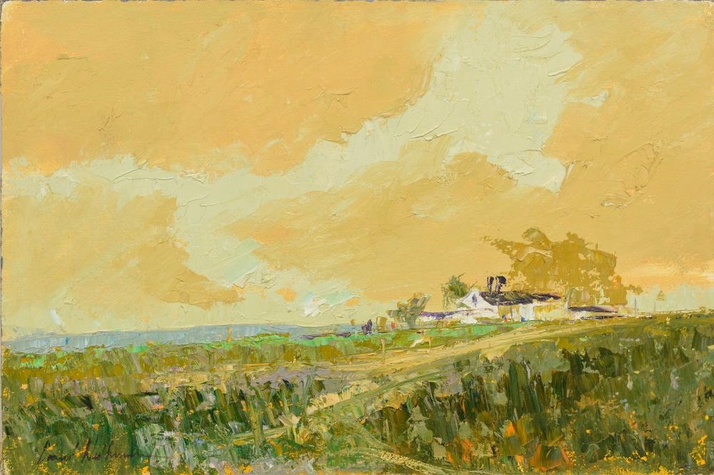 Corné Weideman | Abstract Farm Landscape | MutualArt
