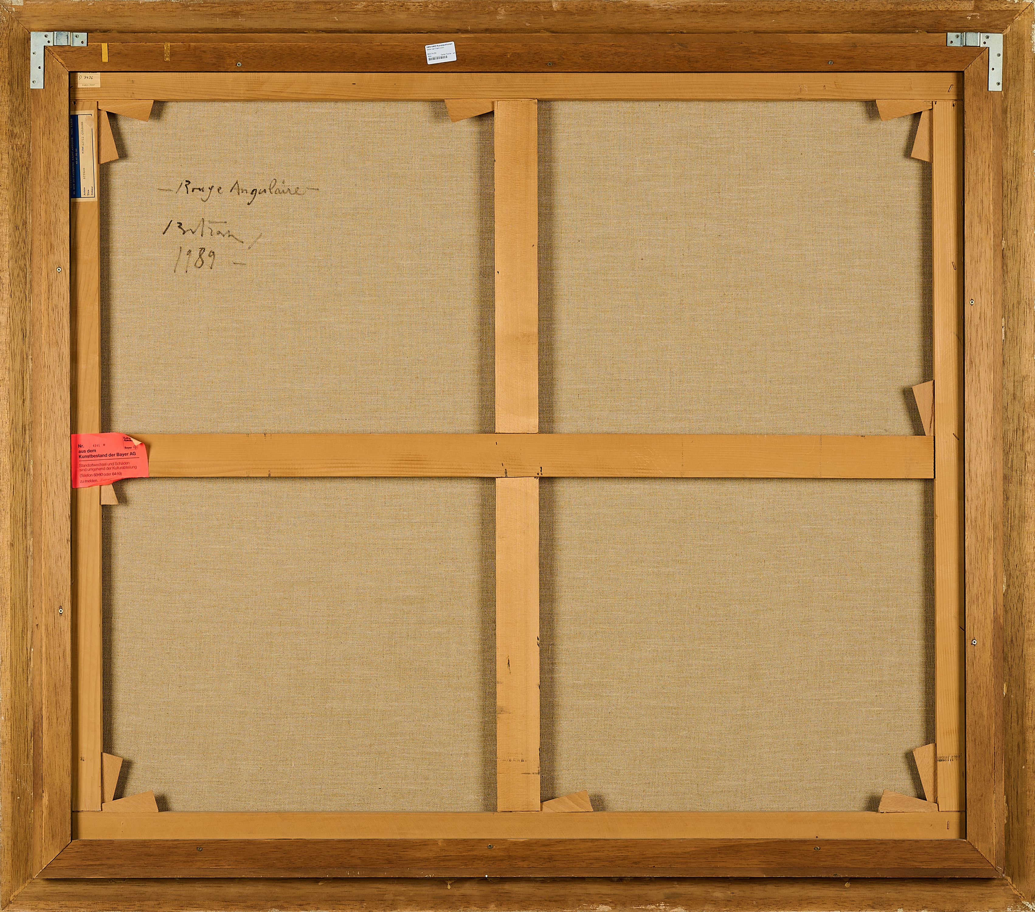 Artwork by Albert Bitran, Rouge Angulaire, Made of Oil On Canvas