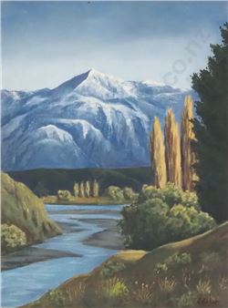 Coronet Peak & Shotover River - Evelyn Baker