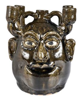 Double Face Candelabra Jug - Lanier Meaders