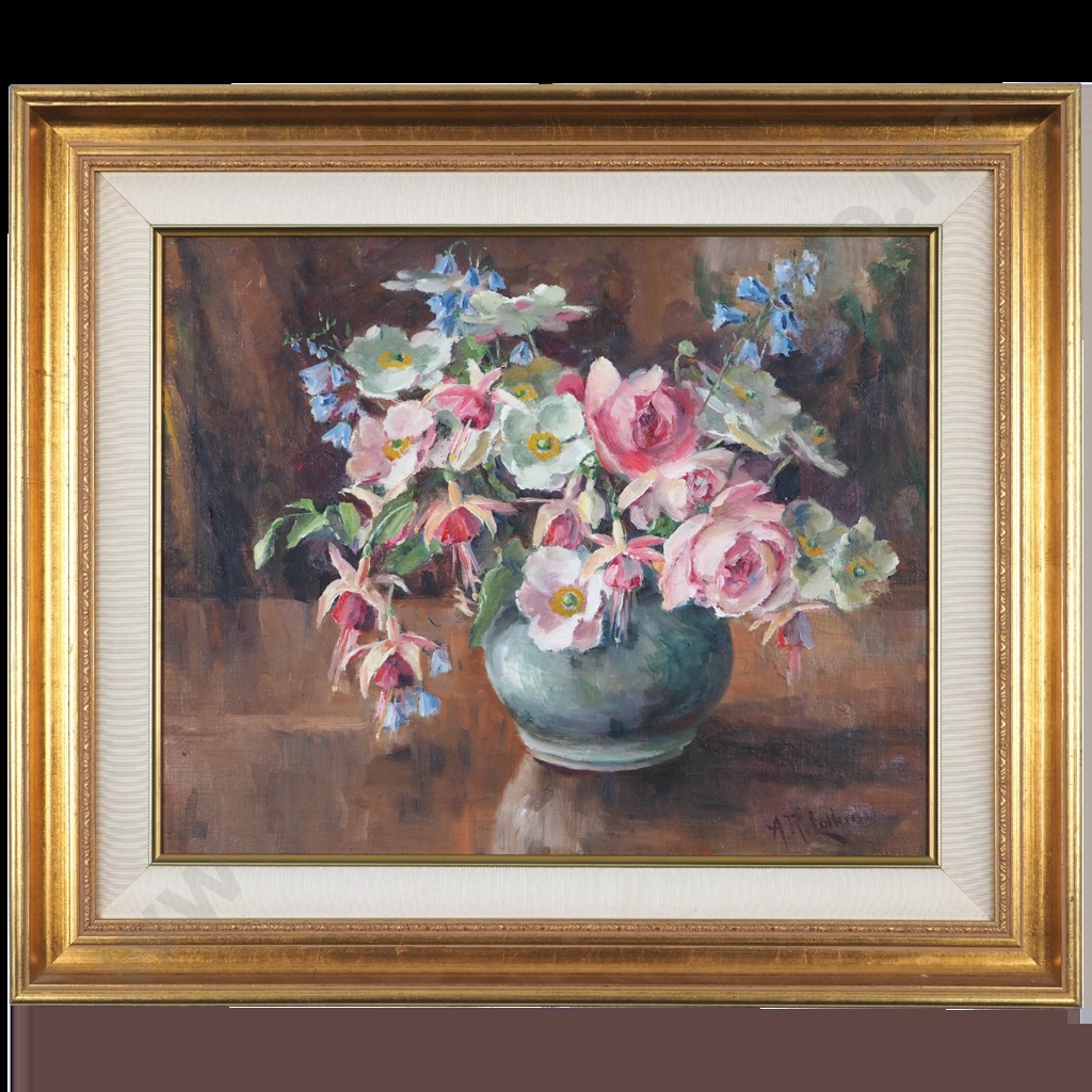 Artwork by Alice R. Lothian, Floral Study, Made of Oil On Canvas