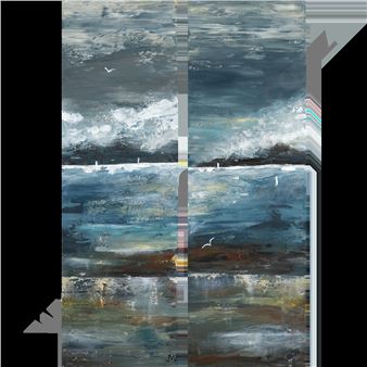 From Mellons Bay Looking Towards Waiheke, Diptych - Melanie Nicholls