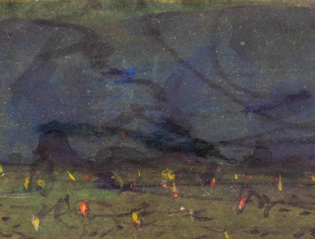 Maurice Sievan | Abstract Landscape Scene with Flowers (1970) | MutualArt