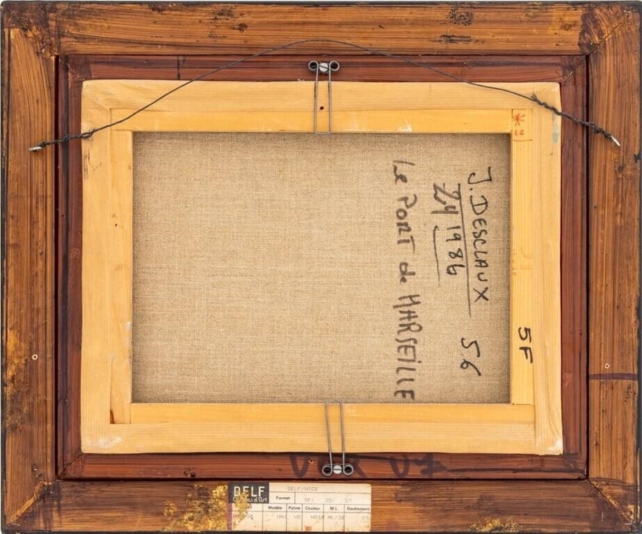 Artwork by Josiane Desclaux, Le Port de Marseille, Made of Oil On Canvas