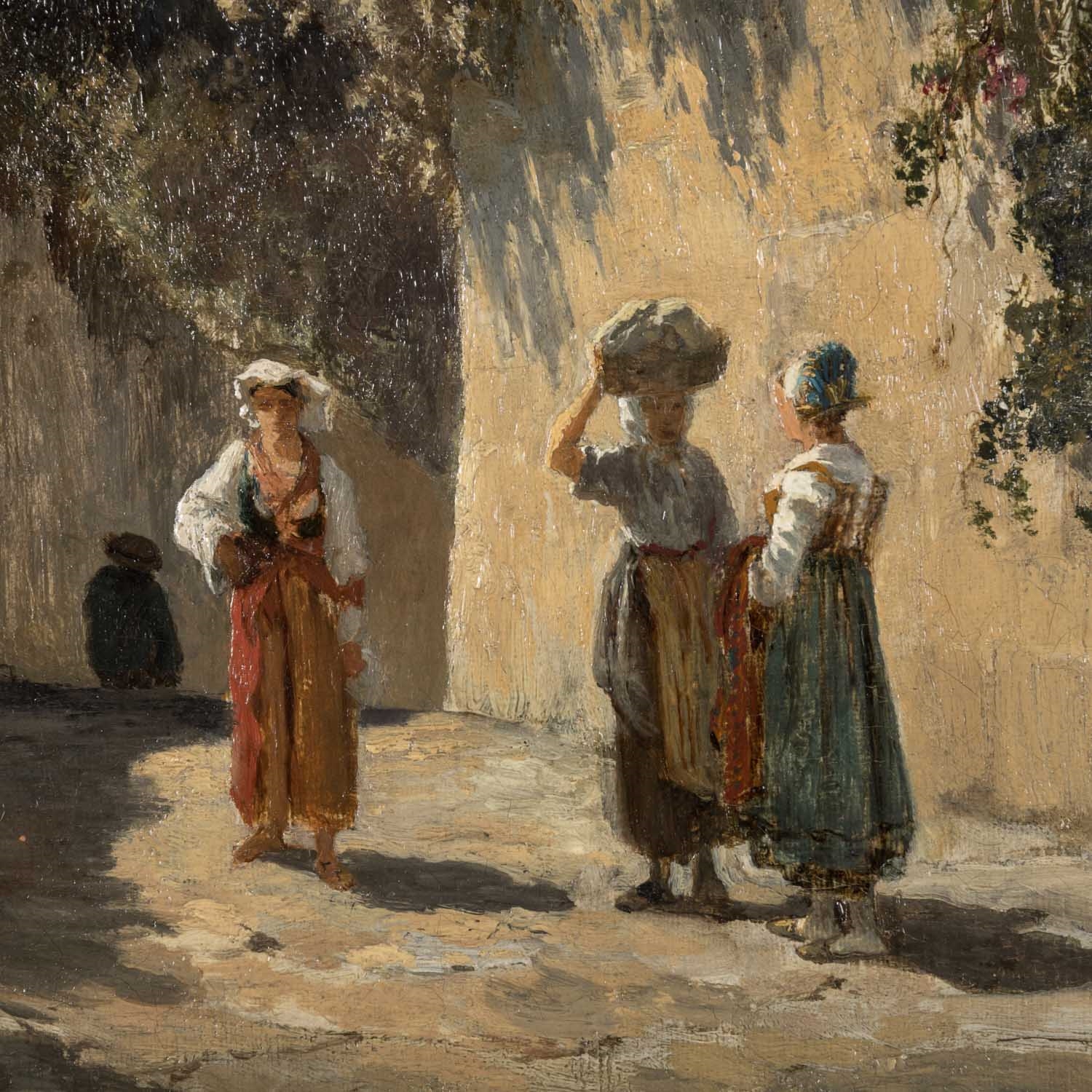 Artwork by Gustav Schönleber, Gasse in Süditalien, Made of Oil On Canvas