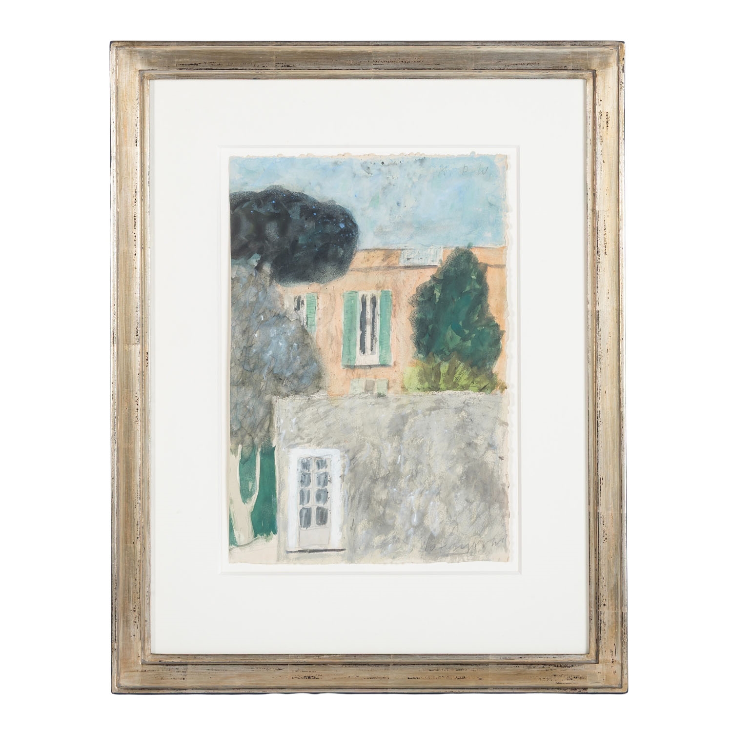 Artwork by Max Peiffer Watenphul, Haus in Sorrent, Made of Watercolour Over Pencil/Handmade Paper