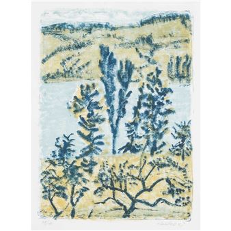 Bäume am See - Erich Heckel