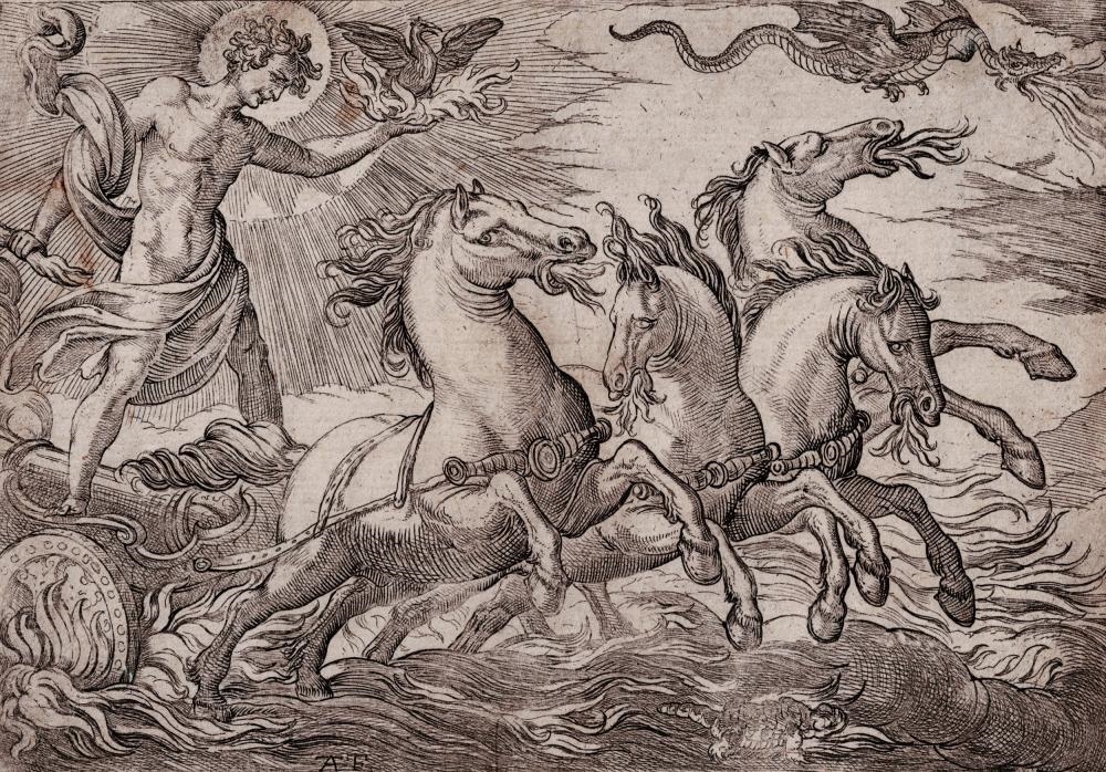 Artwork by Antonio Tempesta, Fire, Made of Etching