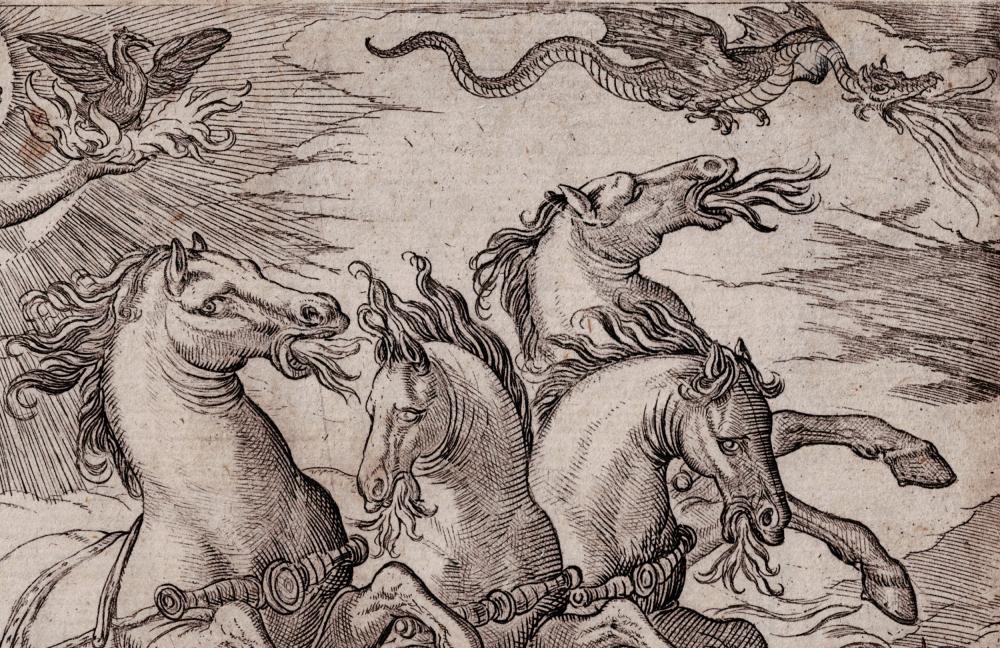 Artwork by Antonio Tempesta, Fire, Made of Etching