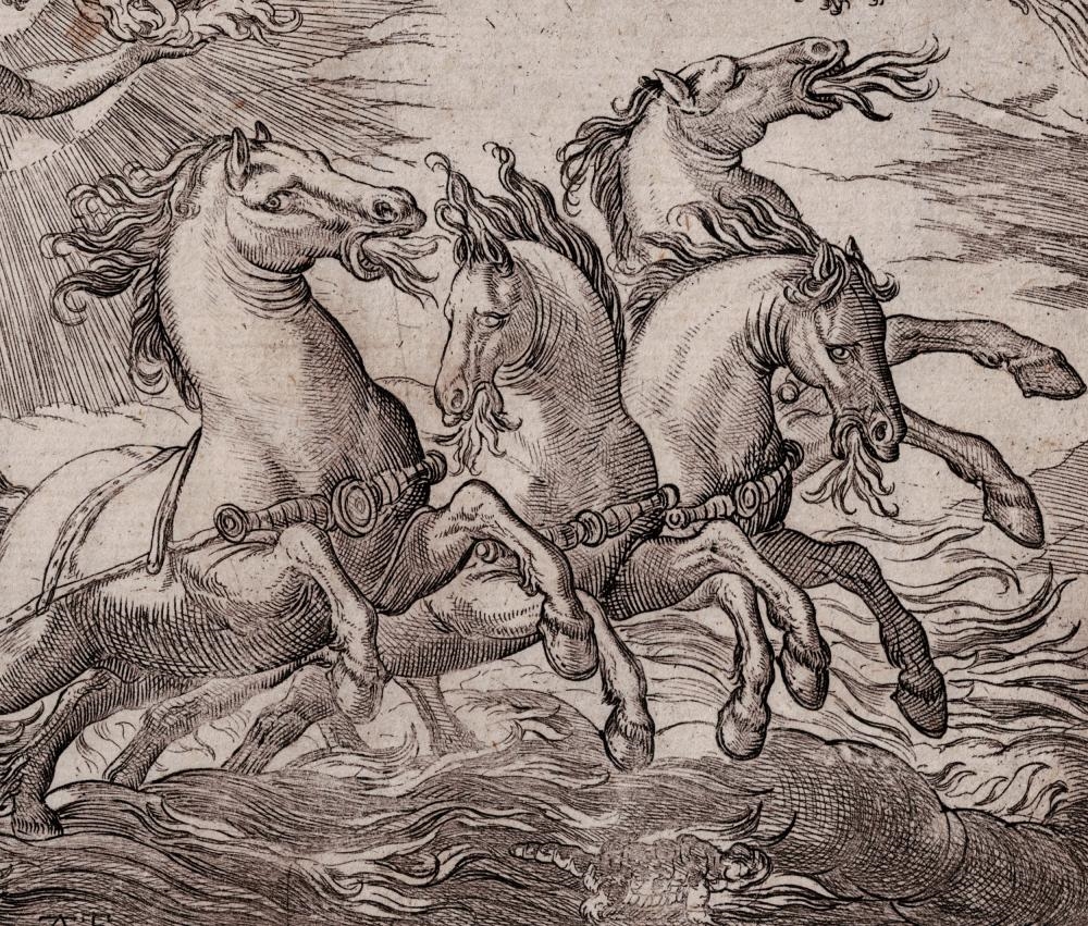 Artwork by Antonio Tempesta, Fire, Made of Etching