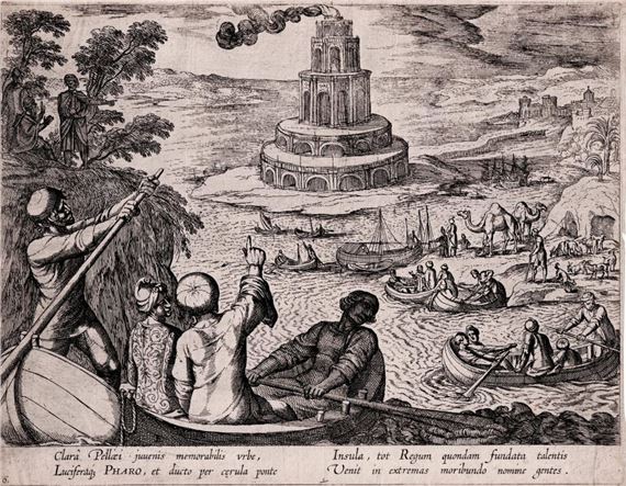 The lighthouse at Alexandria by Antonio Tempesta, 1608