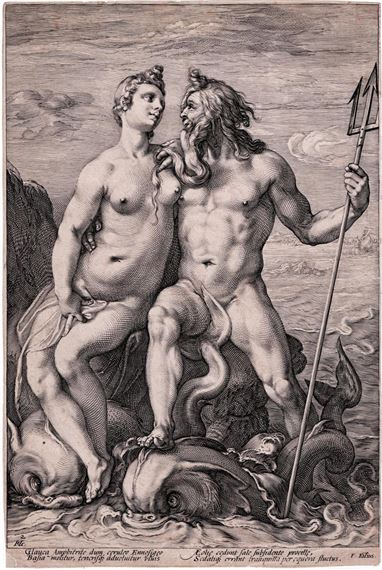 Neptune And Amphitrite by Hendrick Goltzius, 1594