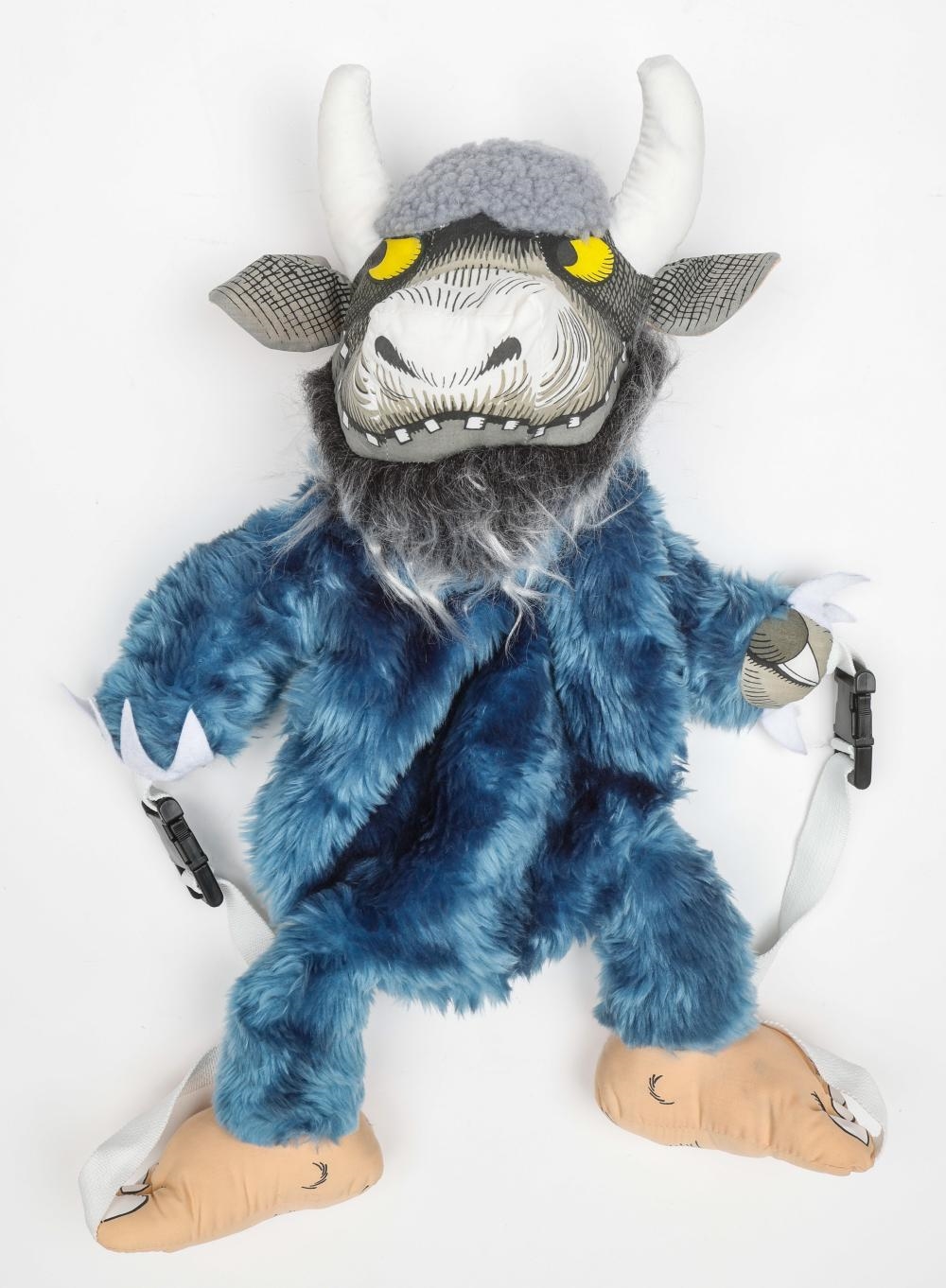 Artwork by Maurice Sendak, Bernard The Bull, Made of Cloth And Fuzzy Blue Fur