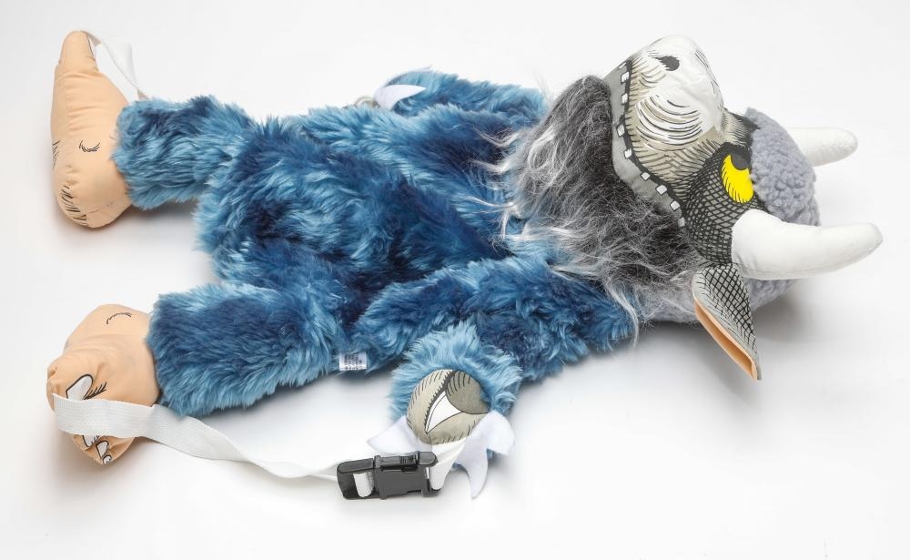 Artwork by Maurice Sendak, Bernard The Bull, Made of Cloth And Fuzzy Blue Fur