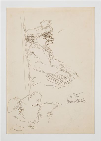 Signed Original Drawing by Maurice Sendak, Mid 1960s