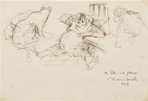 Signed Original Drawing by Maurice Sendak, Mid 1960s