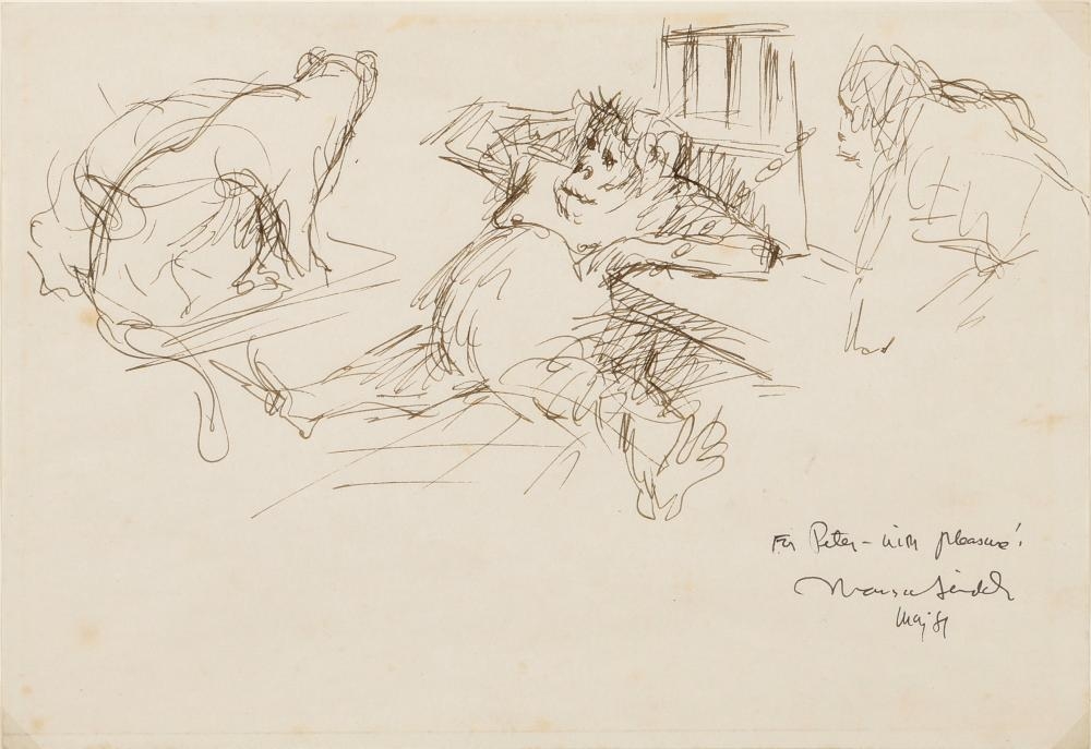 Artwork by Maurice Sendak, Signed Original Drawing, Made of Pen And Ink