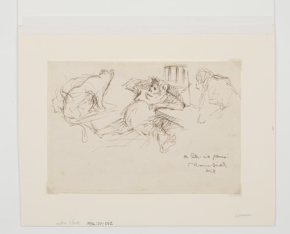 Artwork by Maurice Sendak, Signed Original Drawing, Made of Pen And Ink