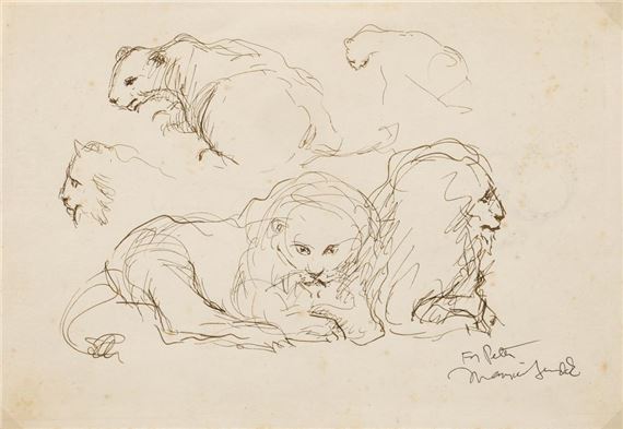 Signed Original Drawing by Maurice Sendak, Mid 1960s